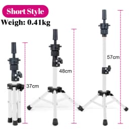 Mannequin Head Wig Stand With Adjustable Wig Tripod Stand Holder For Wigs Making Display With T Pins/Wig Cap Training Practice