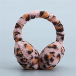 Winter Warm Thickened Ear Muffs Foldable Leopard Print Earmuffs Men and Women Windproof Frostproof Earlap Simple Plush Hairband