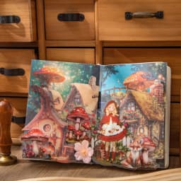 10 Sheets/Bag Dreamy Fairy Tale Theme Background Stickers, Fit for DIY, Scrapbook, Phone Case, Notebook & More Decorations