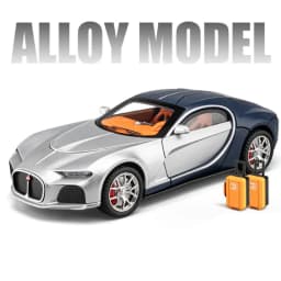 1:24 Bugatti Atlantic Alloy Sports Car Model Diecasts Metal Toy Vehicles Car Model Simulation Sound Light Collection Kids Gifts