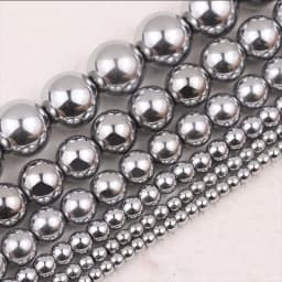 A+ Natural Stone Non-Magnetic Hematite Round Loose Spacer Beads For Jewelry Making DIY Beaded Bracelet Neckalce 2 3 4 6 8 10mm
