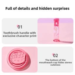 Sanrio Hello Kitty Wash Folding Cup Kuromi Cartoon Cute Creative Water Cup Toothbrush Set Portable Travel Mouthwash Cup