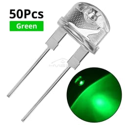 50Pcs 8mm Super Bright Diode Led Lamp Bead LED Power Bulb White Red Yellow Blue Green Emitting Light Decoration Atmosphere Neon