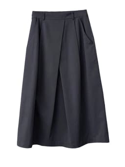 [EAM] High Waist Apricot A-line Irregular Pleated Elegant Half-body Skirt Women Fashion Tide New Spring Autumn 2026 1DH3802