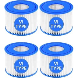 Hot Tub Filter VI, Spa Filter Cartridge for Bestway VI Lay-Z-Spa Intex, Coleman SaluSpa 90352E 58323 58323E, Hot Tub Spa Filters