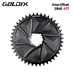 GOLDIX 3-Bolt MTB/Road Bike Chainring Wide and Narrow Teeth AERO Chainring CNC Hollow Cutting Machining for SRAM 3 Bolt Crankset