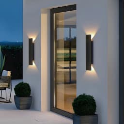 Outdoor Waterproof Wall Lamp Modern LED Lamp Black White Aluminum Up Lower Light Wall Lamps Waterproof IP65 110V 220V Fixtures