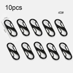 5/10PCS Tactical S Type Carabiner Camping Equipment Mini Anti-Theft Aluminium Alloy Keychain Hook Hiking Backpack Buckle BBK01