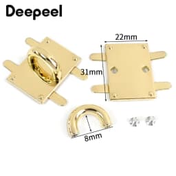 2/4Pcs Deepeel 30mm Gold Side Clip Buckles Bag Metal Lock Clasp O Ring Decor Snap for Handbag DIY Hardware Crafts Accessories