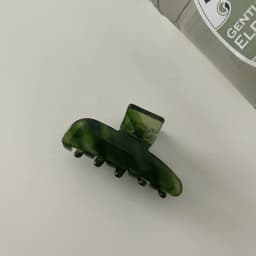 High-quality green twill acetate grab clip gentle back of the head shark clip bath clip hairpin headwear