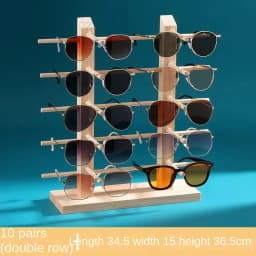 Handmade Wooden Display Organizer Rack for Glasses And Jewelry - Versatile Retail & Personal Use Storage Solution