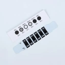 5pcs indoor frontal temperature stickers, reusable temperature stickers, temperature measuring stickers color-changing liquid cr