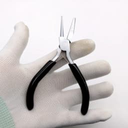 1pcs/2pcs Black Pliers, Jewelry Making Tools, Concave Hollow/Round Head Pliers, Metal Wire Rings and Bending Pliers,