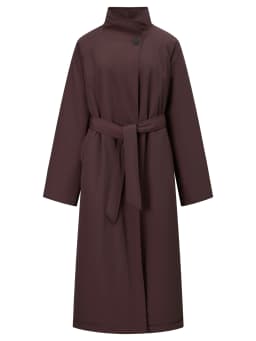FSLE 2026 Winter Women's Commute Stand Collar Direct Down Fill Trench Inspired Down Mid Long Puffer Coat Warm Quilted Outerwear