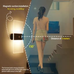 Rechargeable Wireless Wall Lights LED Indoor Light for Bedroom Bedside Balcony Corridor Lamps Decor LED Wall Lamp Home Decor