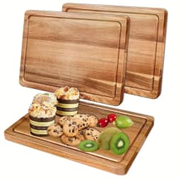 Beech Walnut Wooden Cutting Board Kitchen Chopping Block Cheese Meat Butcher Block - Durable Wood Cutting Board for Kitchen To