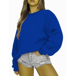 Spring Autumn Women's sweatshirt daily Casual Pullover Solid Color Sportswear comfort O-Neck Tops Loose long sleeve sweatshirt