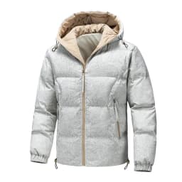 Autumn Winter Solid Puffer Jacket Men's Thick Warm Casual Outerwear