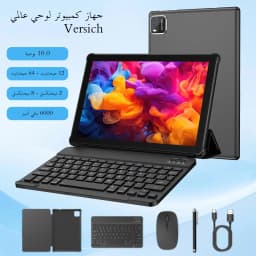 10-inch Tablet PC, Android 15 System, Quad-Core Processor, 12 (3+9) GB + 64GB Storage, Expandable up to 1TB, Supports WiFi 6,