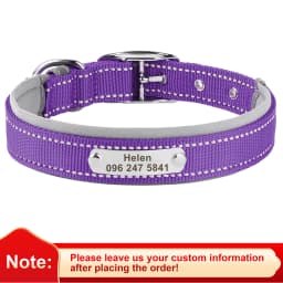 Personalized Dog Collar Reflective Dogs ID Collars Free Engrave Name Collars Adjustable for Small Medium Large Dogs Pet Pitbulls