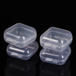 5-50pcs Plastic Storage Box Mini PP Square Box Jewelry Fishhook Component Single-compartment Covered Transparent Storage Box