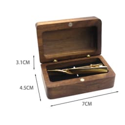 Solid Wood Black Walnut Window Exquisite Cufflink Box Sleeve Nails French Cufflink Collar Clip Box Package Gift Box