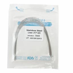 10pcs/pack Dental Orthodontic Stainless Steel Round/Rectangular Wire Ovoid Form Dentist Material Dental Arch Wire
