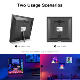 RGB LED Pixel Matrix Bluetooth Smart Display 64x64 Digital Lamp Panel DIY Art Display Gaming Anime Room Decor Frame APP Control