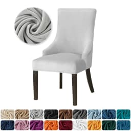 Super Soft Small ArmChair Cover Elastic Pure Color Chair Cover High Back Sloping Armchairs Slipcovers for Hotel Home Decor