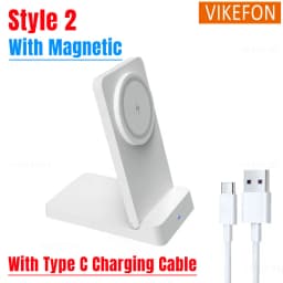 Wireless Charger Phone Desktop Folding Holder Stand For iPhone 16 15 14 13 12 Pro Max Samsung S24 Xiaomi Fast Charging Station