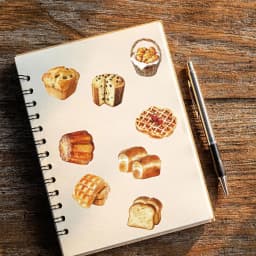 50/100PCS Cute Baking Bread Stickers Nostalgic DIY Streetwear Scrapbooking Creative Paper Laptop Luggage Waterproof Sticker