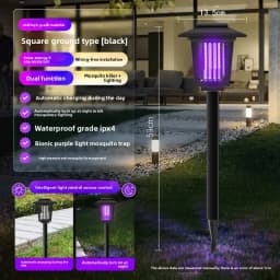 Solar Bug Zapper Outdoor Flying Insect Killer Hang or Stake in the Ground Waterproof for Indoor Outdoor Use Garden Patio Camping