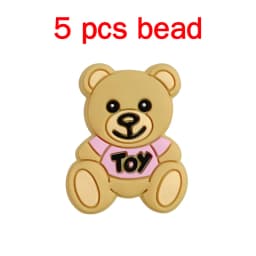 5pcs Silicone Pacifier Chain Cartoon Beads Baby DIY Care Nipple Chain Ornaments Parts