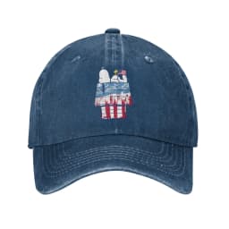 Snoopy Joe Cool Baseball Caps Vintage Distressed Denim Cartoon Headwear Unisex Style Outdoor Activities Adjustable Fit Caps Hat