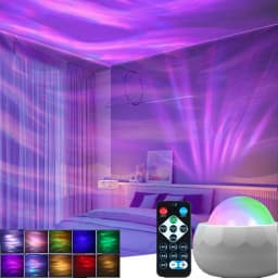 New LED Night Light 7 Modes Starry Sky Projector Light with Remote Control USB Plug-in White Auto Rotate for Bedroom Party Decor