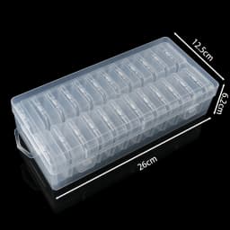 Bead Portable Organizer Box 12/24/30Pcs Small Clear Plastic Storage Containers with Hinged Lid for Storage Small Crafts Jewelry