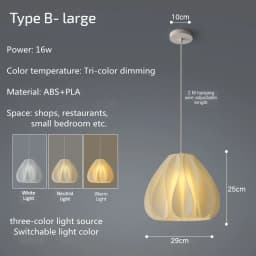 Modern Creative 3D Printing Ceiling Chandelier for living room Bedroom Bedside Restaurant Pendant Lights Dining Table Decor Lamp