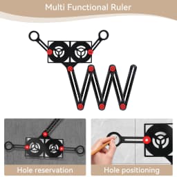 6-16 Fold Ruler Aluminium Alloy Angle Ruler Finder Measuring Ruler Perforated Mold Template Tool Locator Drill Guide Tile Hole