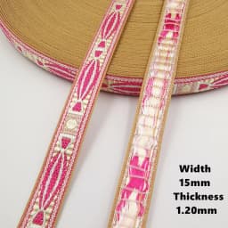 3Yards 10-20MM Retro Jacquard Substantial Thick Webbing Bag Belt Straps Ribbon for DIY Horse Or Big Pet Collar Clothing Sewing