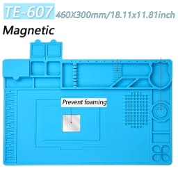 Magnetic Soldering Station Mat Antistatic High Temperature Resistance Silicone Work Mat for Electronic Phone Laptop Watch Repair