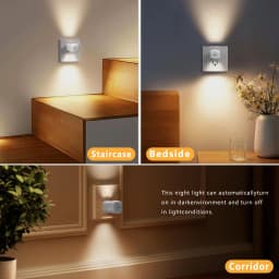 LED Night Light With Motion Sensor Light EU US Plug Socket Lamps Children Night Lights Wireless Wall Bedside Bedroom Night Lamp