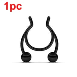 Punk C Shape Steel Nose Ring Horseshoe Lip Ring puncture Hook Clip Earrings Septum No Allergic Body Piercing Jewelry Nose Rings