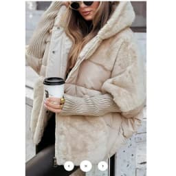 Women's Loose Fit Hooded Patchwork Sve down Cotton Jaet Coat Street Sle Thin Autumn Winter New Arrival Pure Color