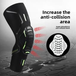 2-Pack Knee-Mounted Protective Gear, Breathable Mesh Polyester Blend Anti-Collision Compression Knee Sleeves with Upgraded Impact-Absorb Pads for Basketball, Running