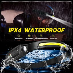 LED COB Induction Headlamp USB Rechargeable Lamp with Built-in Battery 5 Lighting Modes Headlight for Outdoor Camping Fishing