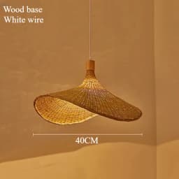 Modern Creative Straw Hat Chandelier Chinese Style Handmade Woven Bamboo Lamp Bamboo Chandelier Tea Room Rattan Hand-woven Lamps