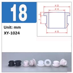 Black Silicone Rubber Snap-on Grommet Hole Plugs End Caps Bung Wire Cable Protect Bush 4.5mm-30mm