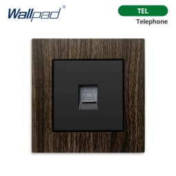 Wallpad Wood Texture Aluminum Alloy Panel EU Electrical Sockets And Wall Switches With LED 1 2 3 Gang 2 3 Way USB Charge Port