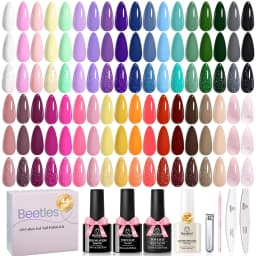 Beetles Gel Nail Polish Set with Base Glossy Matte Glitter Top Coat Nail Tools