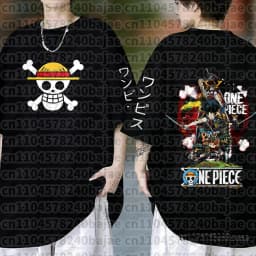 One Piece Monkey D Luffy Anime T Shirt Men Women Summer Cotton Short Sleeve Tee Cartoon Print Streetwear Casual Graphic Top 2026